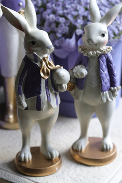 OD RĘKI Bunny Music, figurka zajączek wielkanocny, wys.26.5